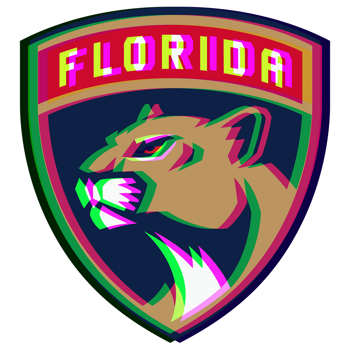 Phantom Florida Panthers logo vinyl decal